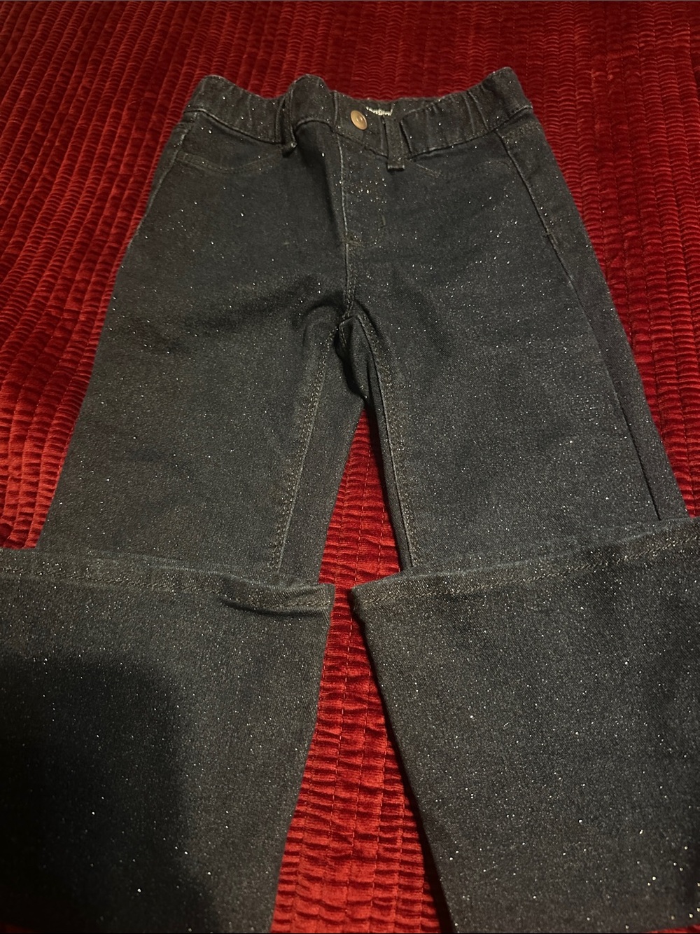 wonder nation Blue denim Sparkle Stretch Jeans with Flare